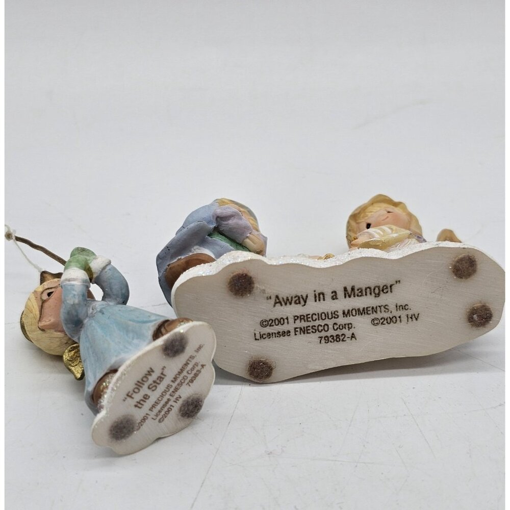 Precious Moments Nativity Holy Family & Angel With Star Mini Figurines Christmas - Picture 12 of 13